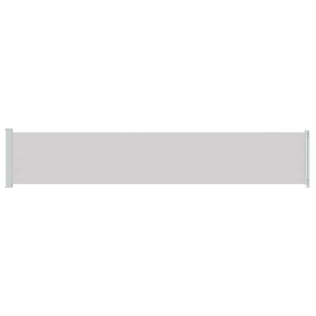Retractable Side Awning Grey 117x600cm Privacy Screen Windbreak