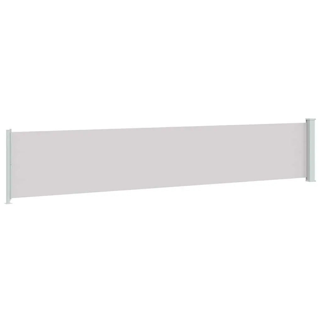 Retractable Side Awning Grey 117x600cm Privacy Screen Windbreak
