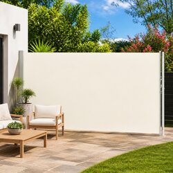 Retractable Side Awning in Cream for Your Space 200x600 cm