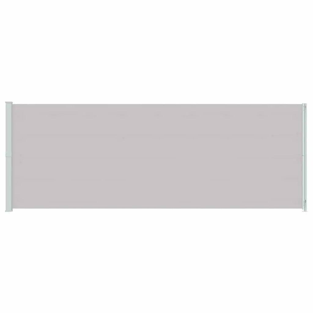 Retractable Awning Grey 220x600cm Outdoor Screen Privacy Protection for Patios and Balconies