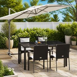 Concise 5 Piece Garden Dining Set for Outdoor Enjoyment