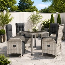 Concise 5 Piece Outdoor Dining Set: Quality and Comfort