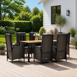 Concise 7 Piece Garden Dining Set Description