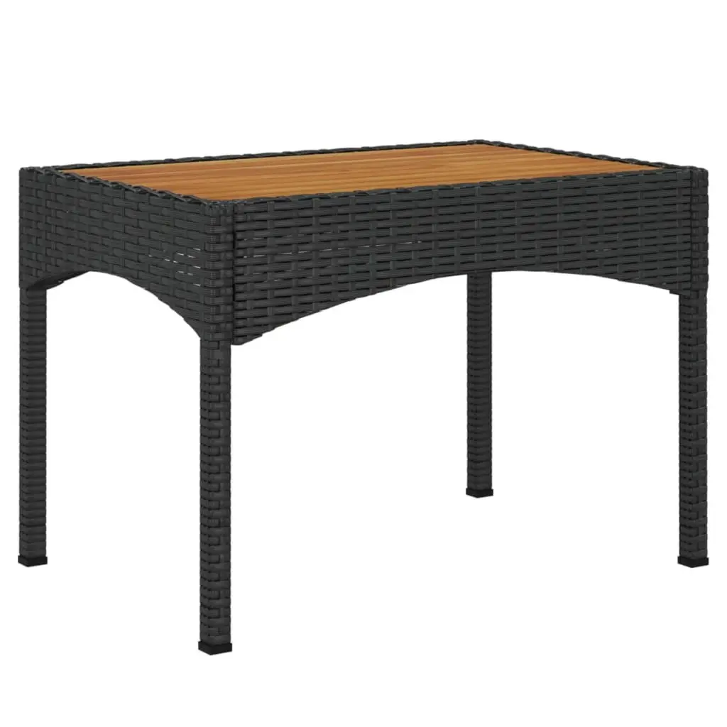 5 Piece Outdoor Dining Set Black PE Rattan Chairs Table with Reclining Function and Padded Cushions