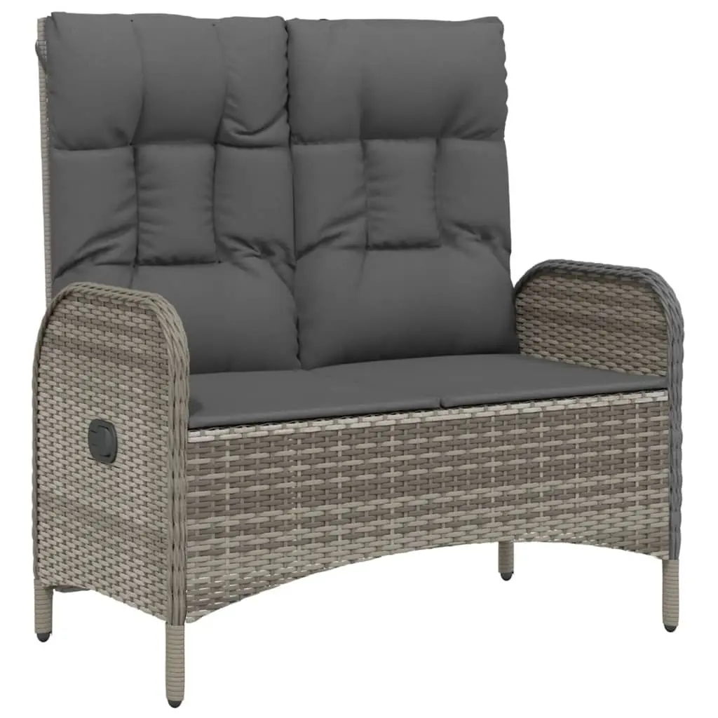 Garden Dining Set 3 Piece Outdoor Furniture Grey Poly Rattan Chairs Table