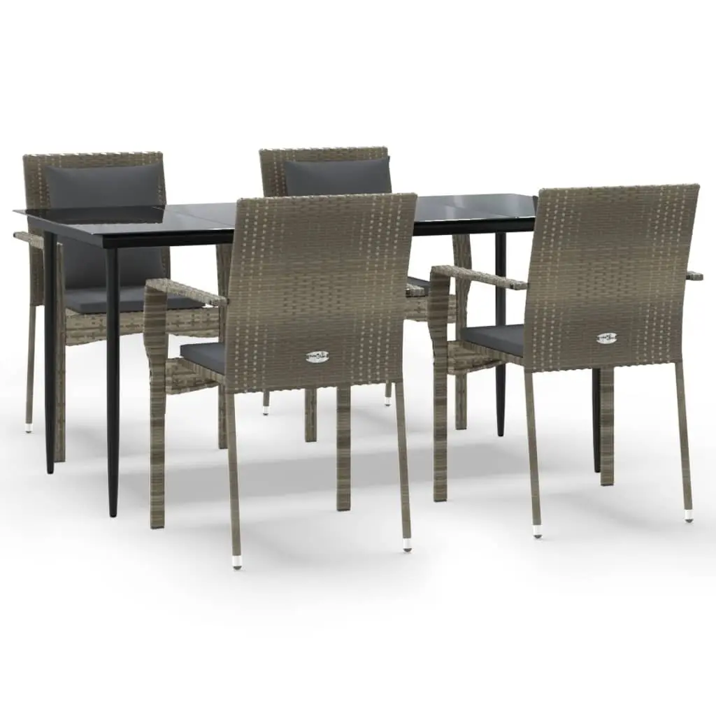 Garden Dining Set 5 Piece Patio Furniture Outdoor Table Chairs with Cushions