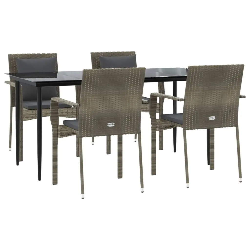 Garden Dining Set 5 Piece Patio Furniture Outdoor Table Chairs with Cushions