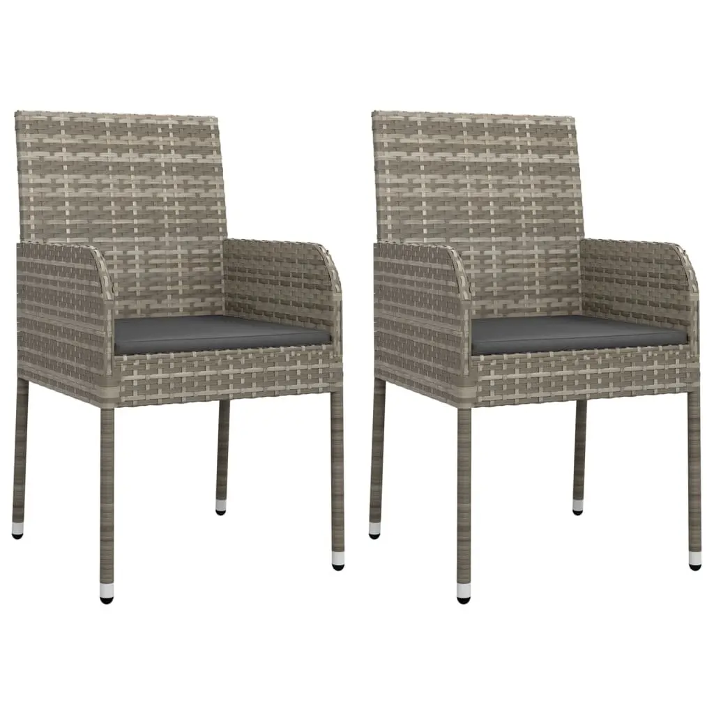 Garden Dining Set 3 Piece Outdoor Furniture Patio Table Chairs with Cushions