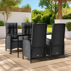 Compact 5-Piece Garden Dining Set with Comfort Features