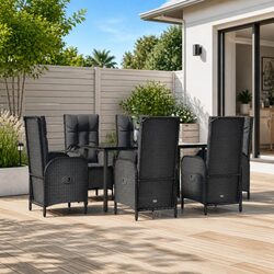 Compact 7 Piece Outdoor Dining Set for Style and Comfort