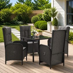Your Outdoor Dining Solution: 5 Piece Garden Set with Cushions