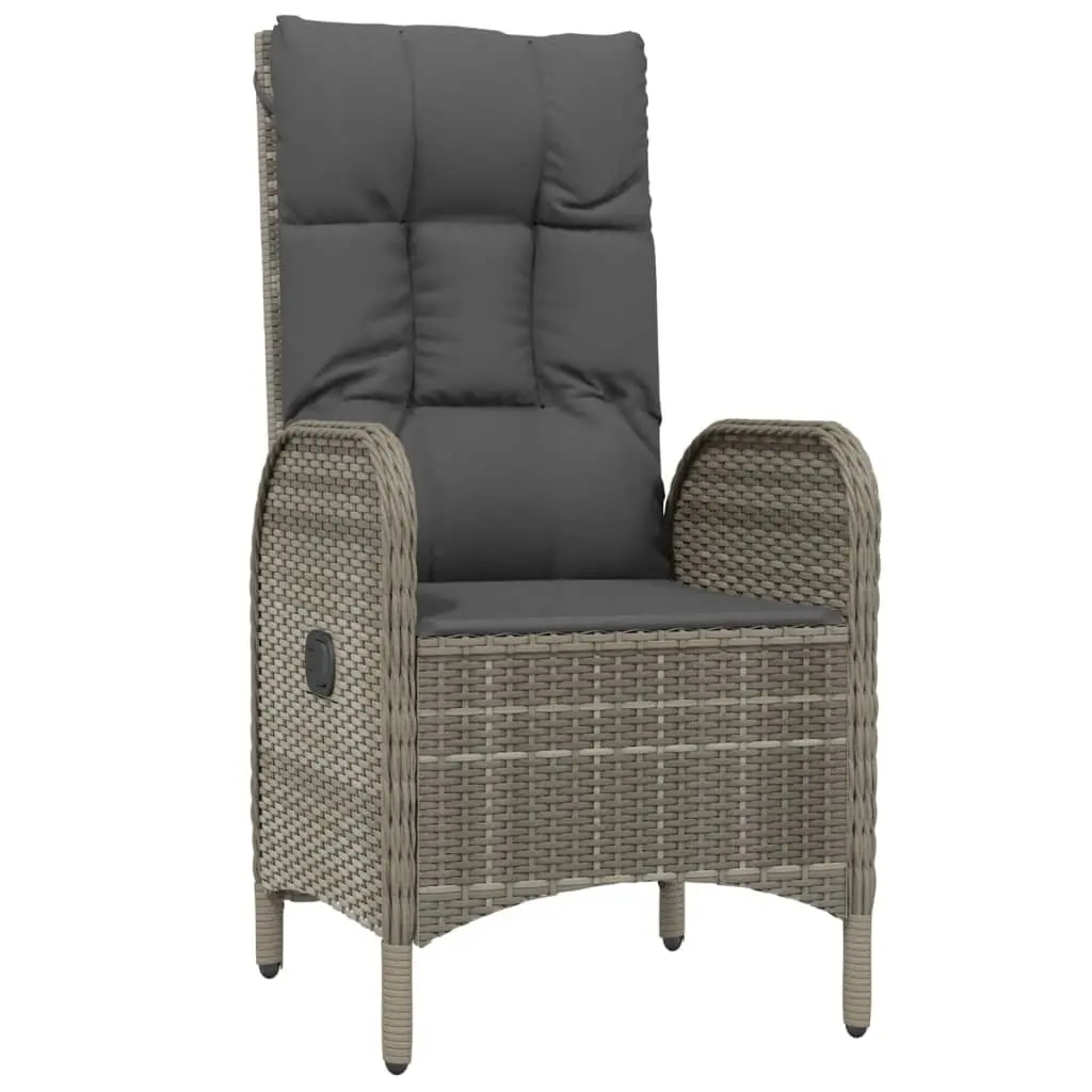 Garden Dining Set Grey 7 Piece Outdoor Furniture Weather-resistant PE Poly Rattan Chairs Table