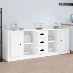 Compact White Sideboards - Engineered Wood Design