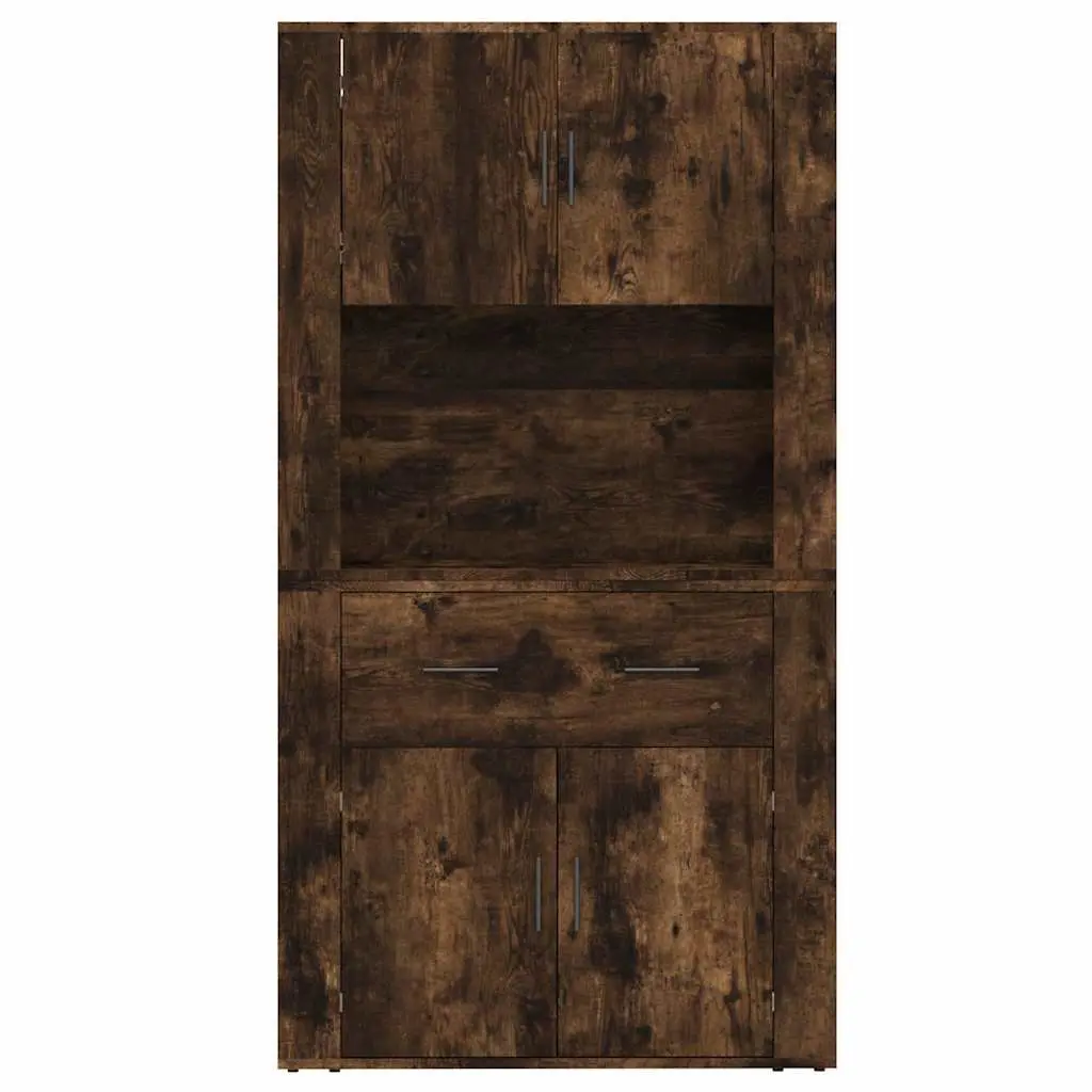Highboard Sideboard Buffet Cabinet Brown Wall-Mounted Engineered Wood Storage