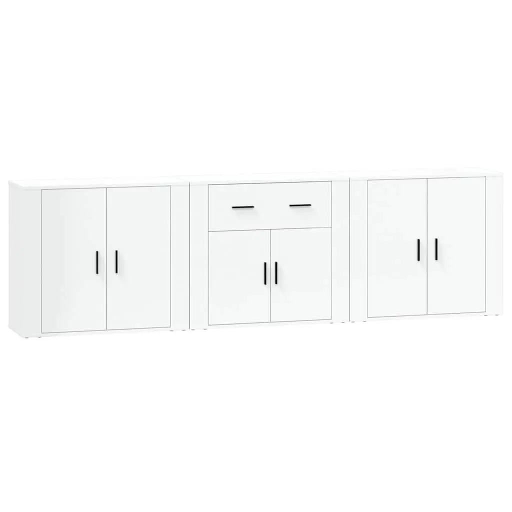White Engineered Wood Sideboard