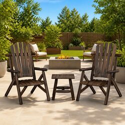 Compact and Stylish 3 Piece Outdoor Lounge Set