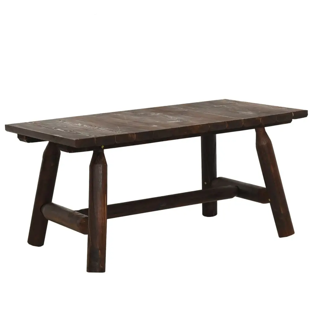 4 Piece Garden Lounge Set Brown Solid Wood Spruce Chairs Bench Table