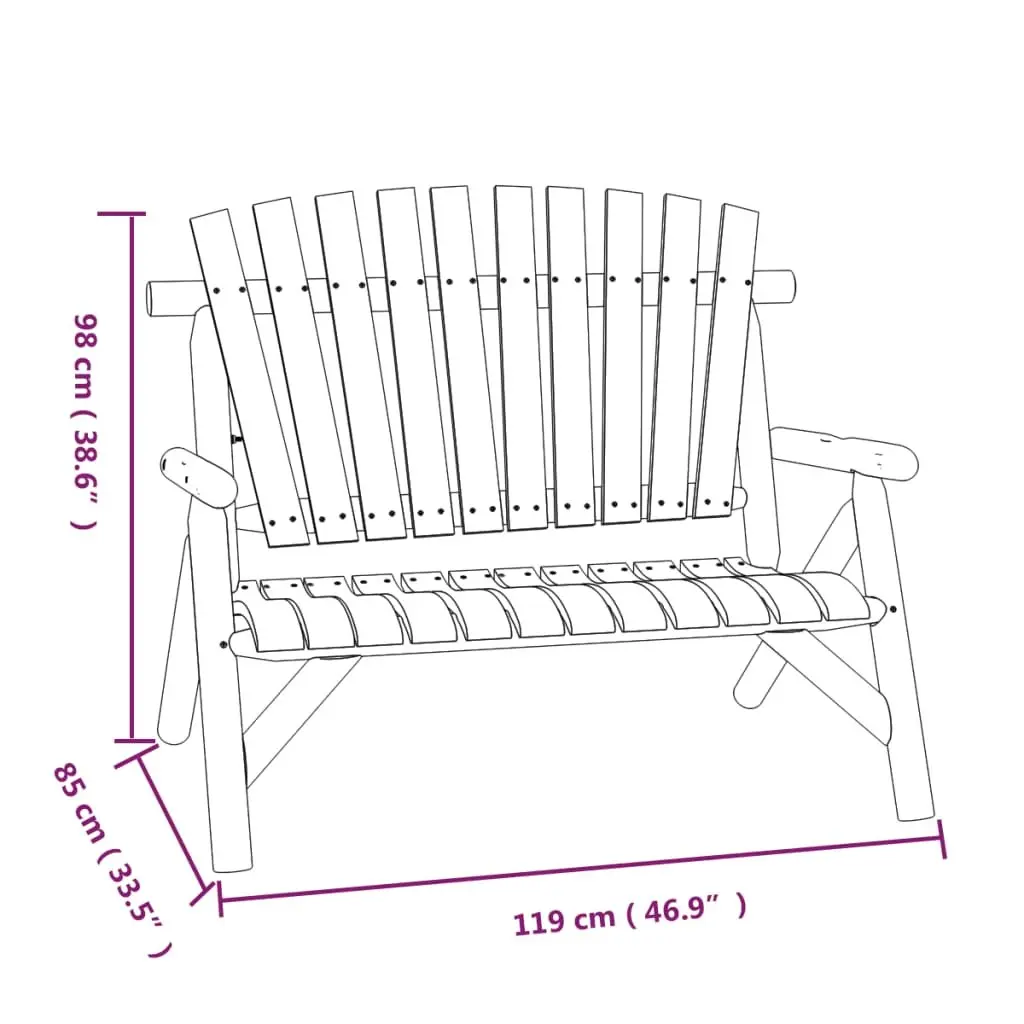 4 Piece Garden Lounge Set Brown Solid Wood Spruce Chairs Bench Table