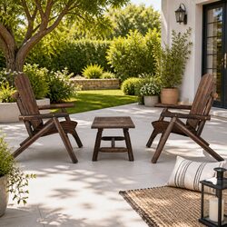 Sturdy 3 Piece Lounge Set for Your Outdoor Retreat