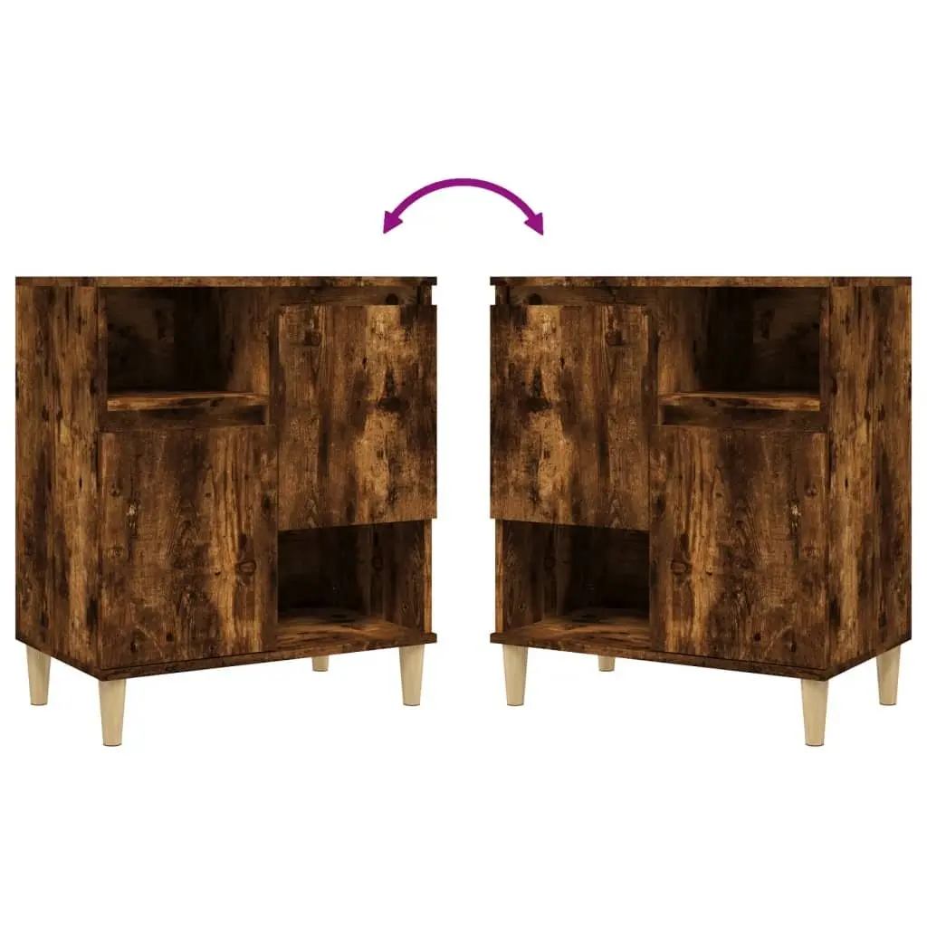 Sideboard Cabinet Brown 3 Piece Engineered Wood Storage Buffet Cupboard