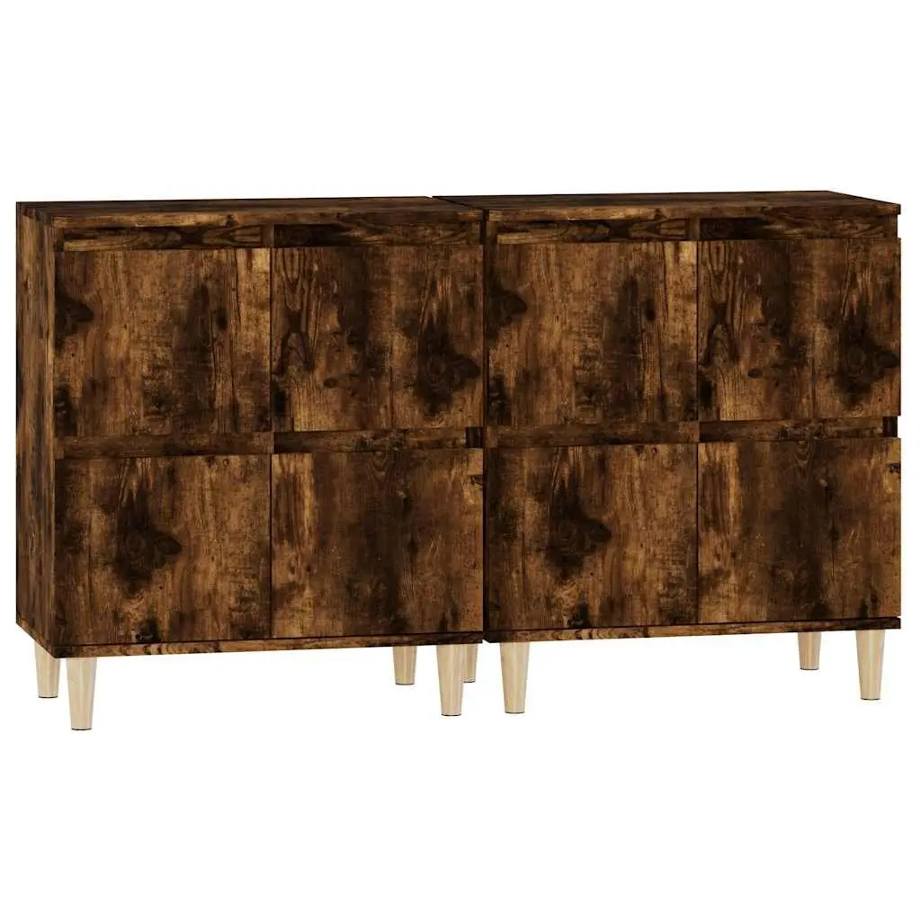Sideboard Cabinet Brown 60x35x70cm Engineered Wood Storage Unit with 4 Compartments