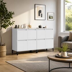 Sleek White Sideboards Set 60x35x70 cm for Any Room