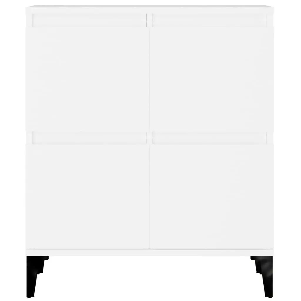 Sideboards White 60x35x70 cm 2 Piece Storage Cabinet Engineered Wood Compartments