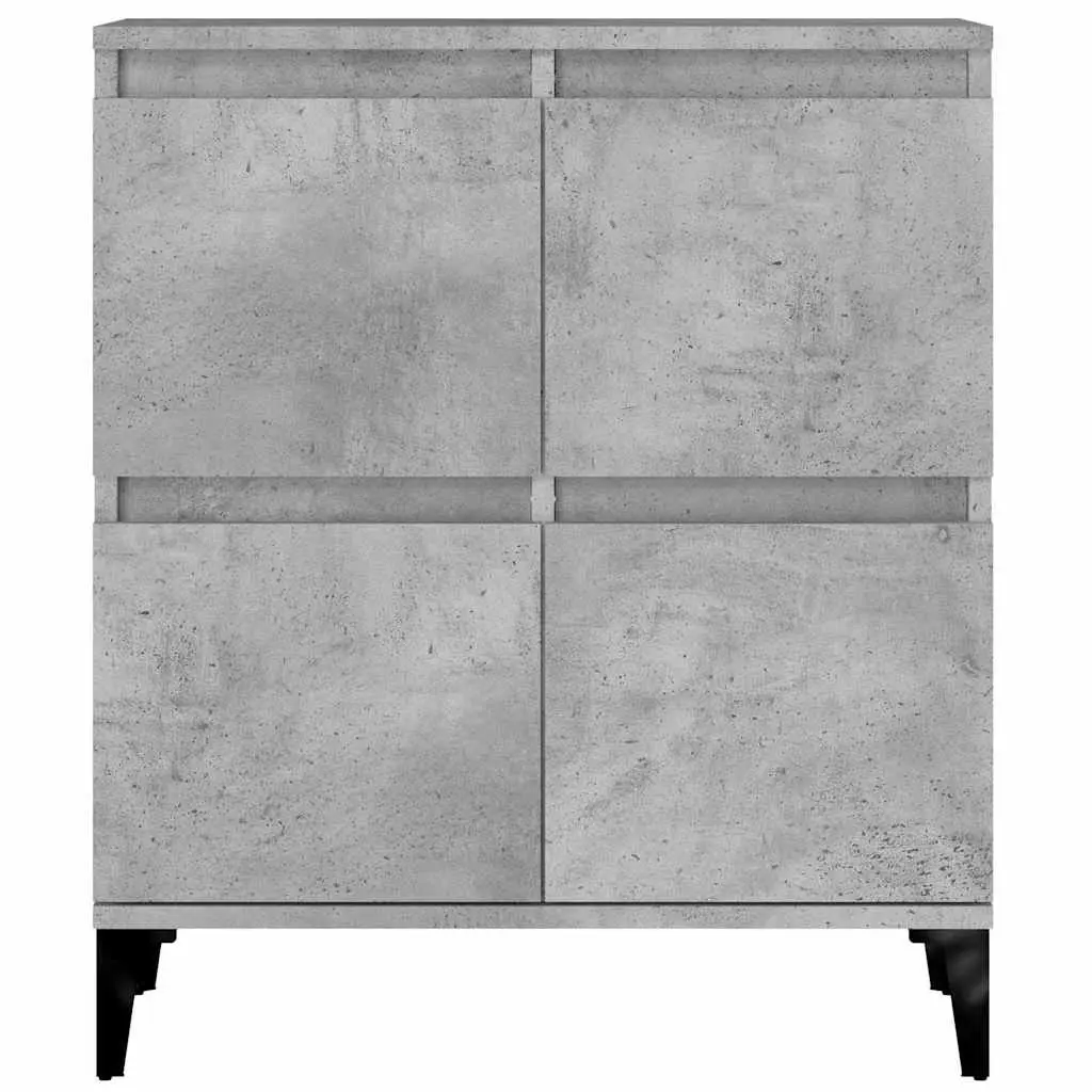 Sideboard Cabinet Grey 60x35x70cm Engineered Wood Storage Buffet 2 Piece