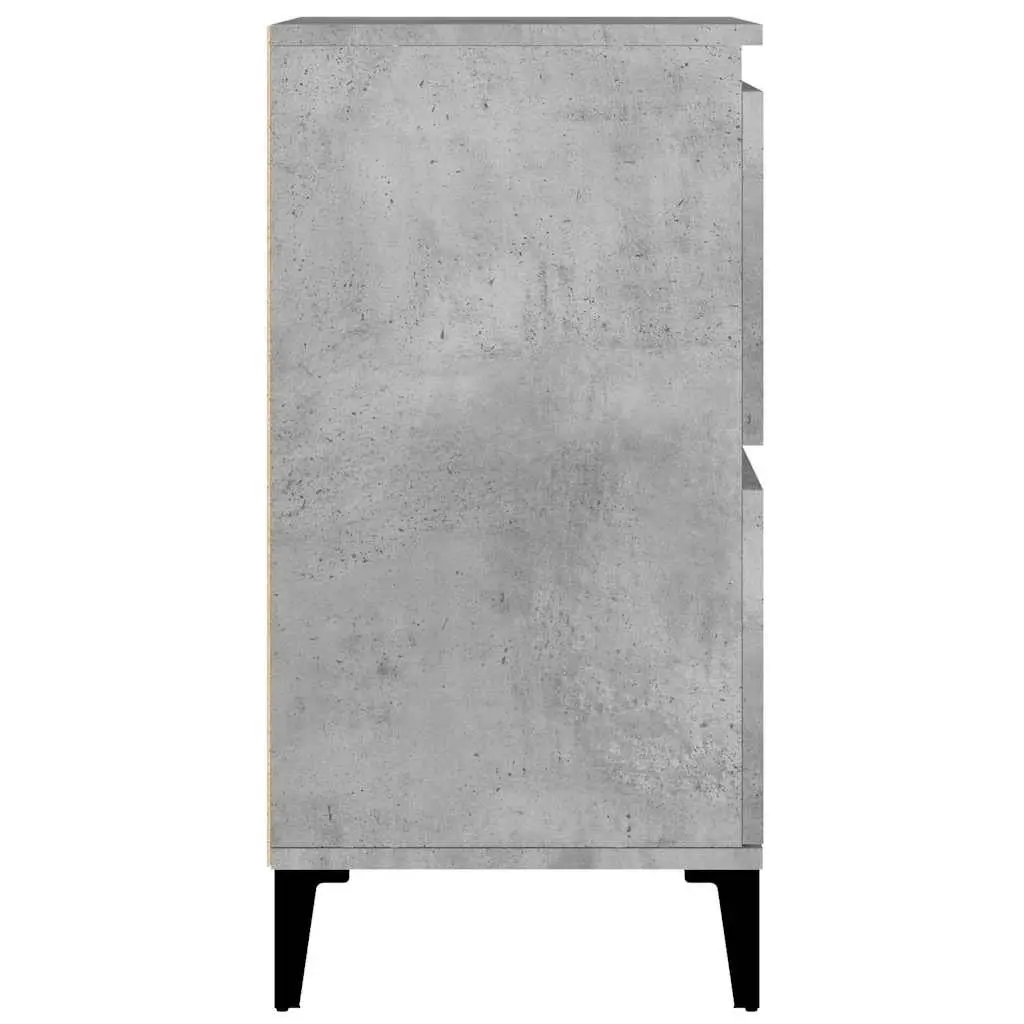 Sideboard Cabinet Grey 60x35x70cm Engineered Wood Storage Buffet 2 Piece