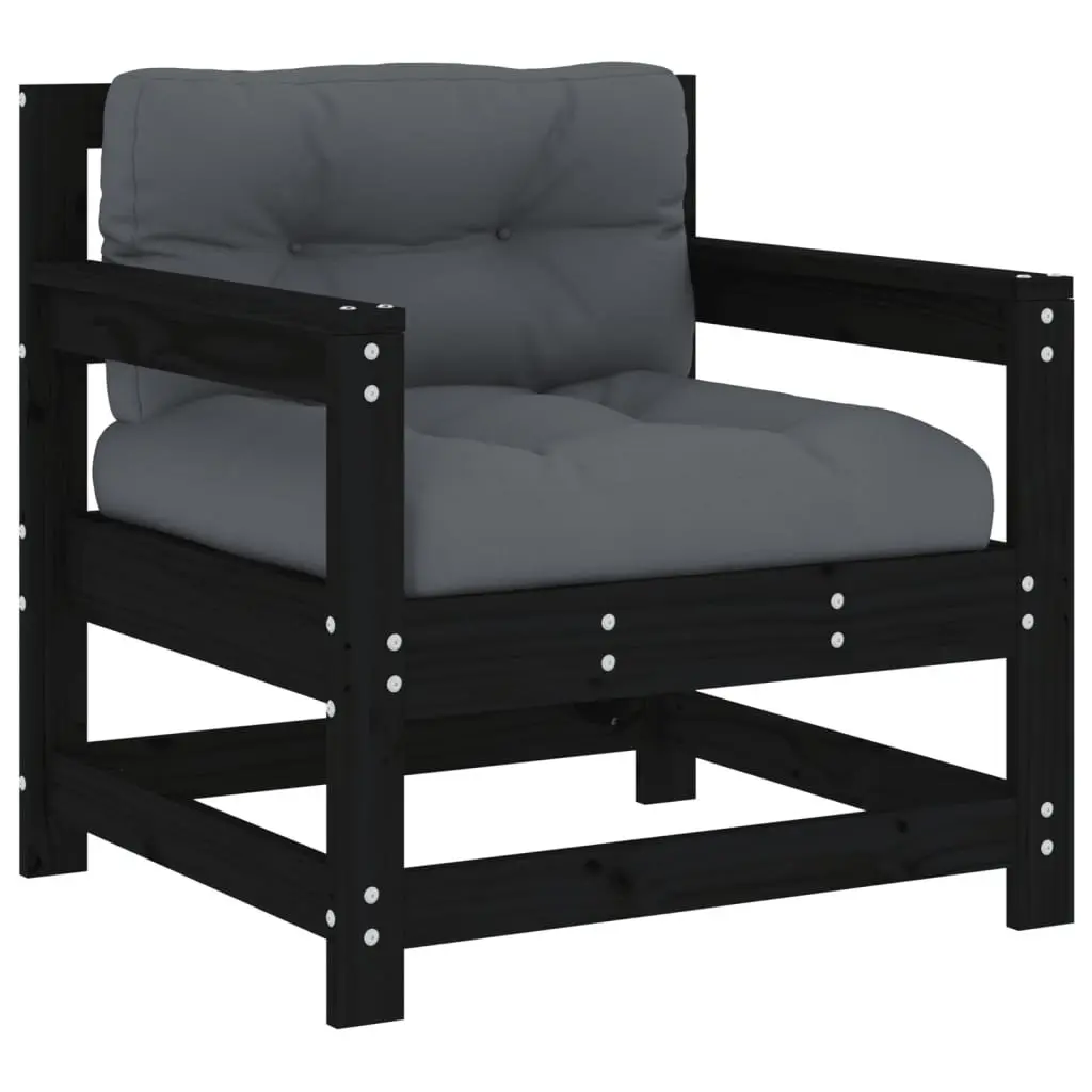 Garden Lounge Set 6 Piece Outdoor Furniture Patio Sofa with Cushions Black