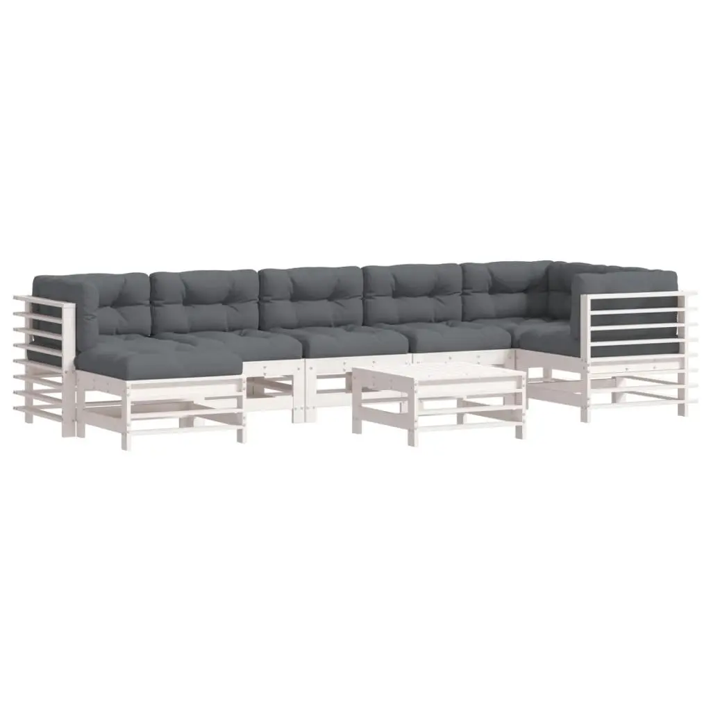Garden Lounge Set 8 Piece Wooden Outdoor Furniture Patio Sofa with Cushions
