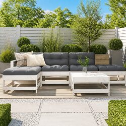 Compact and Cozy 6 Piece Garden Lounge Set for Outdoors