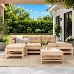 Stylish and Durable 6 Piece Garden Lounge Set