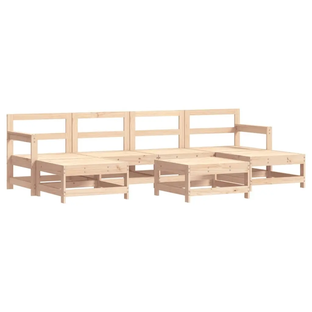 Garden Lounge Set 7 Piece Outdoor Furniture Patio Sofa with Cushions Wood