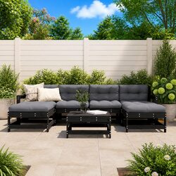 Compact 7 Piece Outdoor Lounge Set with Comfort