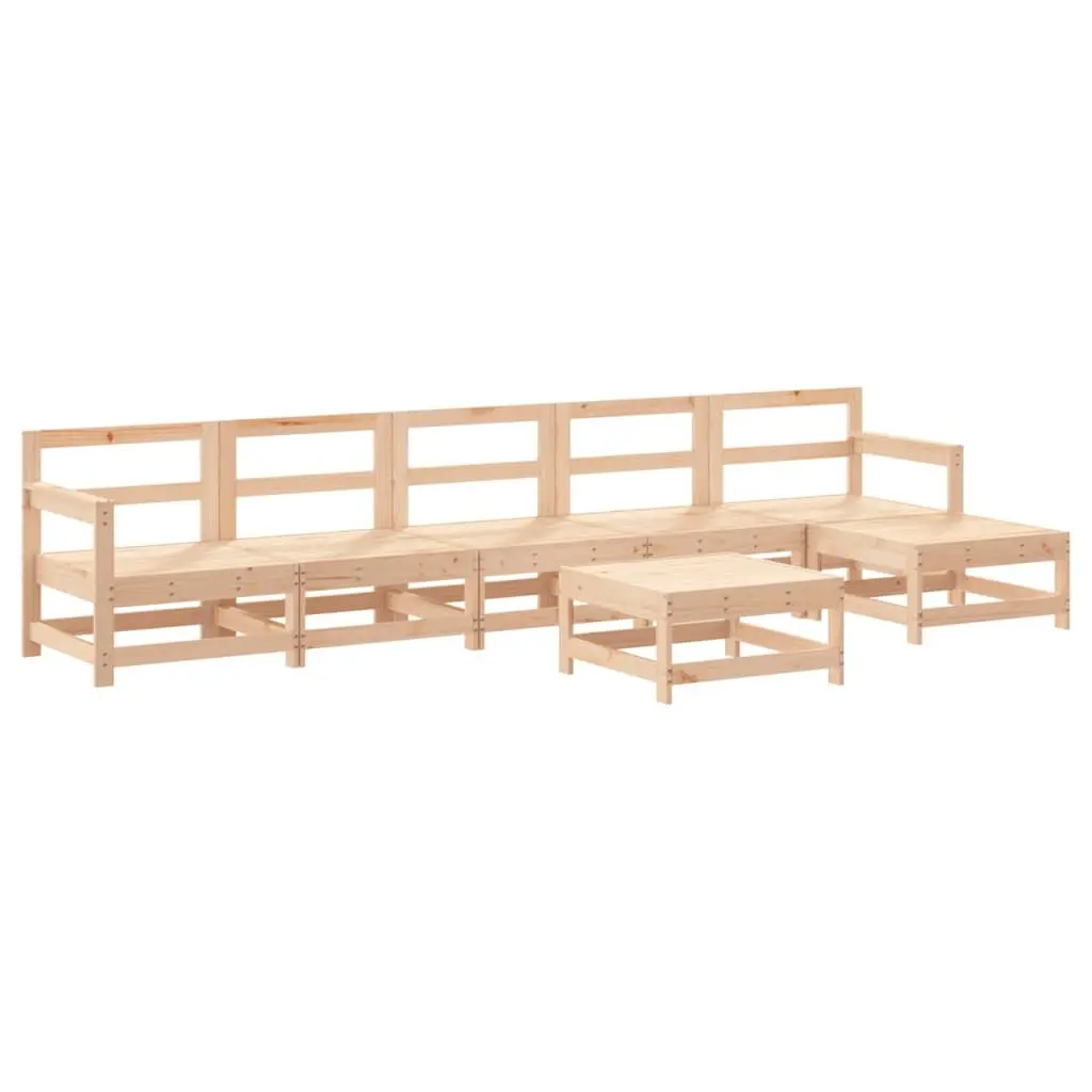 Garden Lounge Set 7 Piece Outdoor Furniture Patio Sofa with Cushions Wood