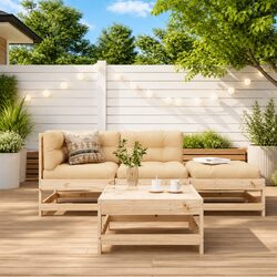 Compact 4-Piece Lounge Set for Your Outdoor Space