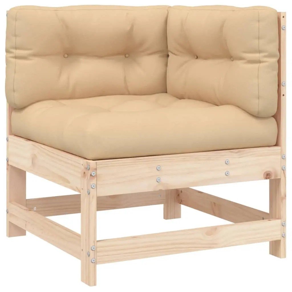 5 Piece Outdoor Lounge Set with Wood & Cushions