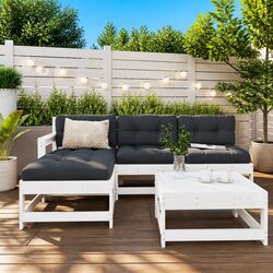 5 Piece Modular Lounge Set for Outdoor Use