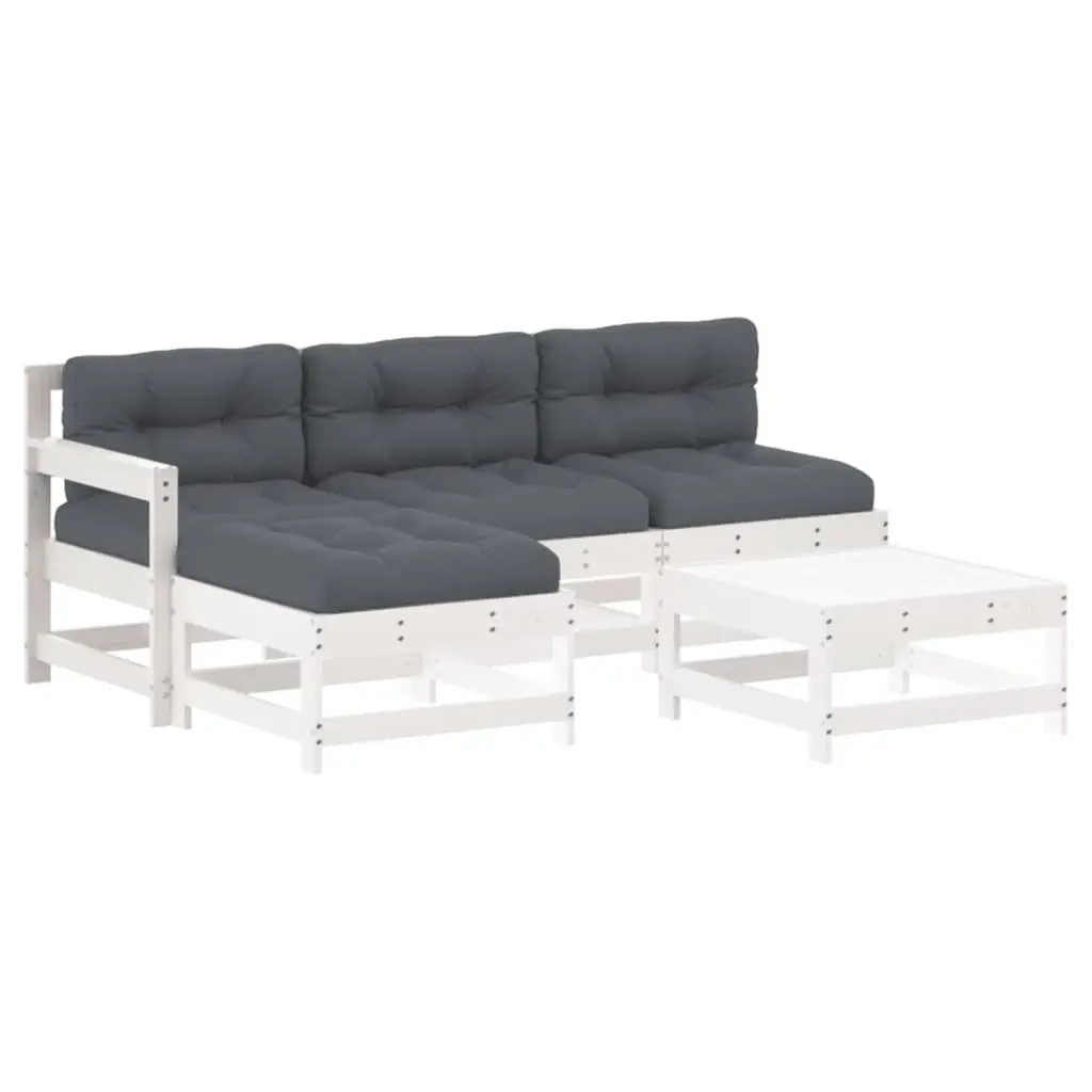5 Piece Modular Lounge Set for Outdoor Use