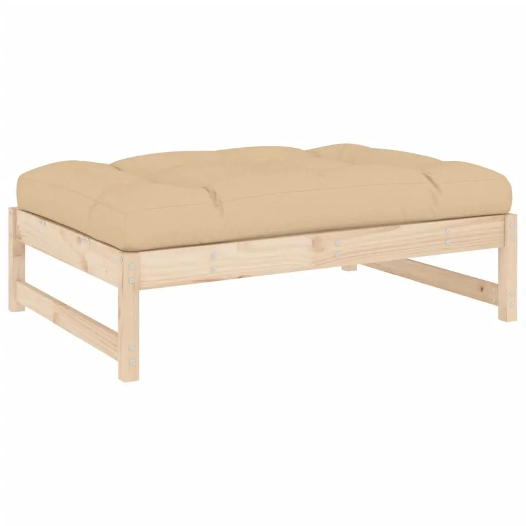 Garden Lounge Set 2 Piece Outdoor Furniture Patio Sofa with Cushions Wood