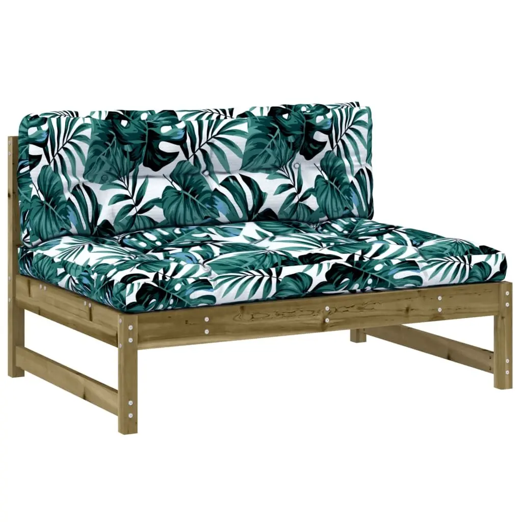 Garden Lounge Set 2 Piece Outdoor Furniture with Cushions Impregnated Pine Wood