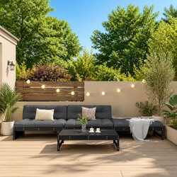 4 Piece Garden Lounge Set with Comfort Cushions
