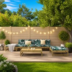 5-Piece Outdoor Lounge Set with Cushions for Relaxation