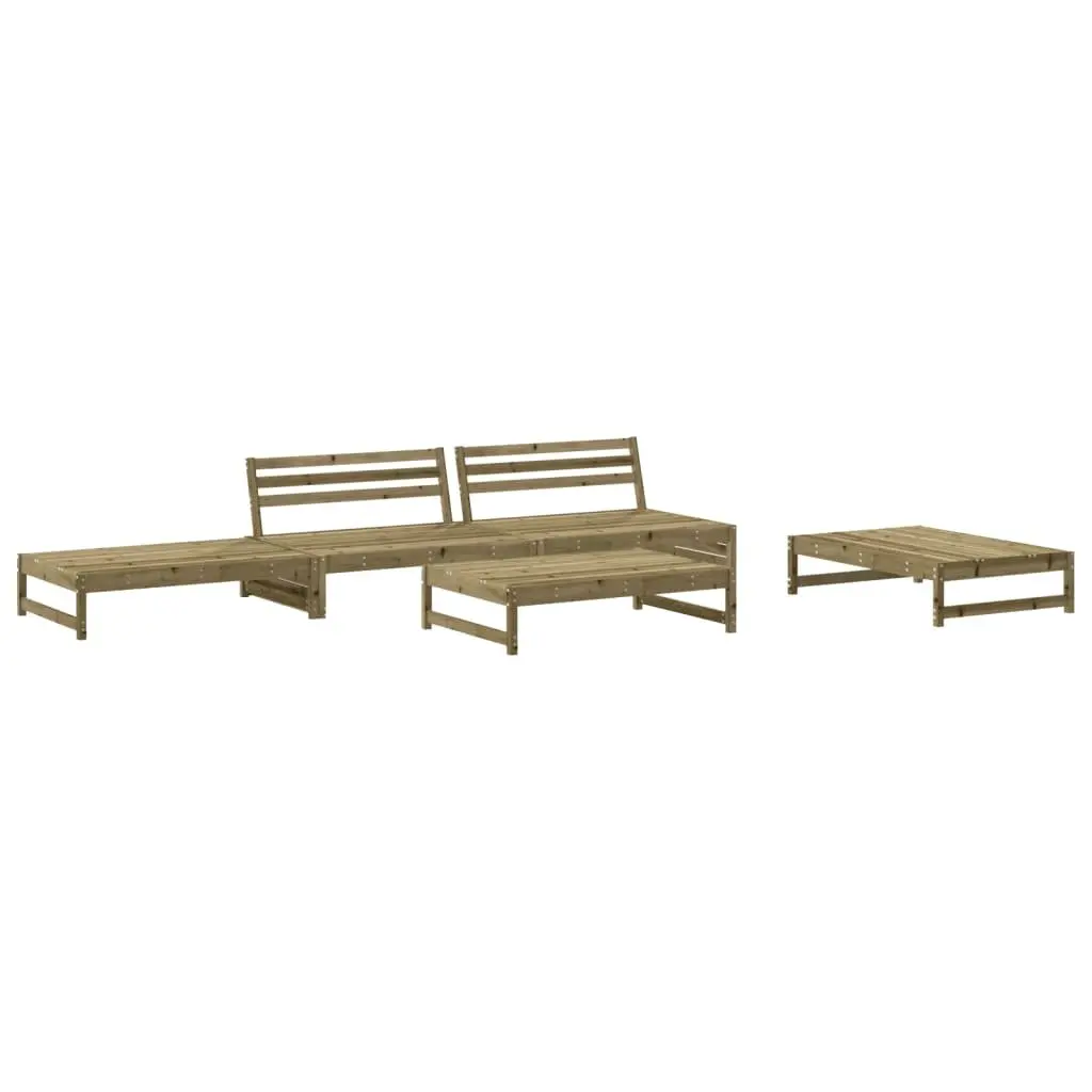 5-Piece Outdoor Lounge Set with Cushions for Relaxation