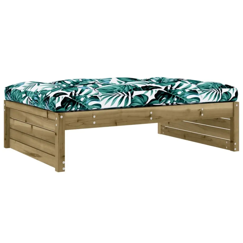 Garden Lounge Set 2 Piece Outdoor Furniture with Cushions Wooden Slatted Design