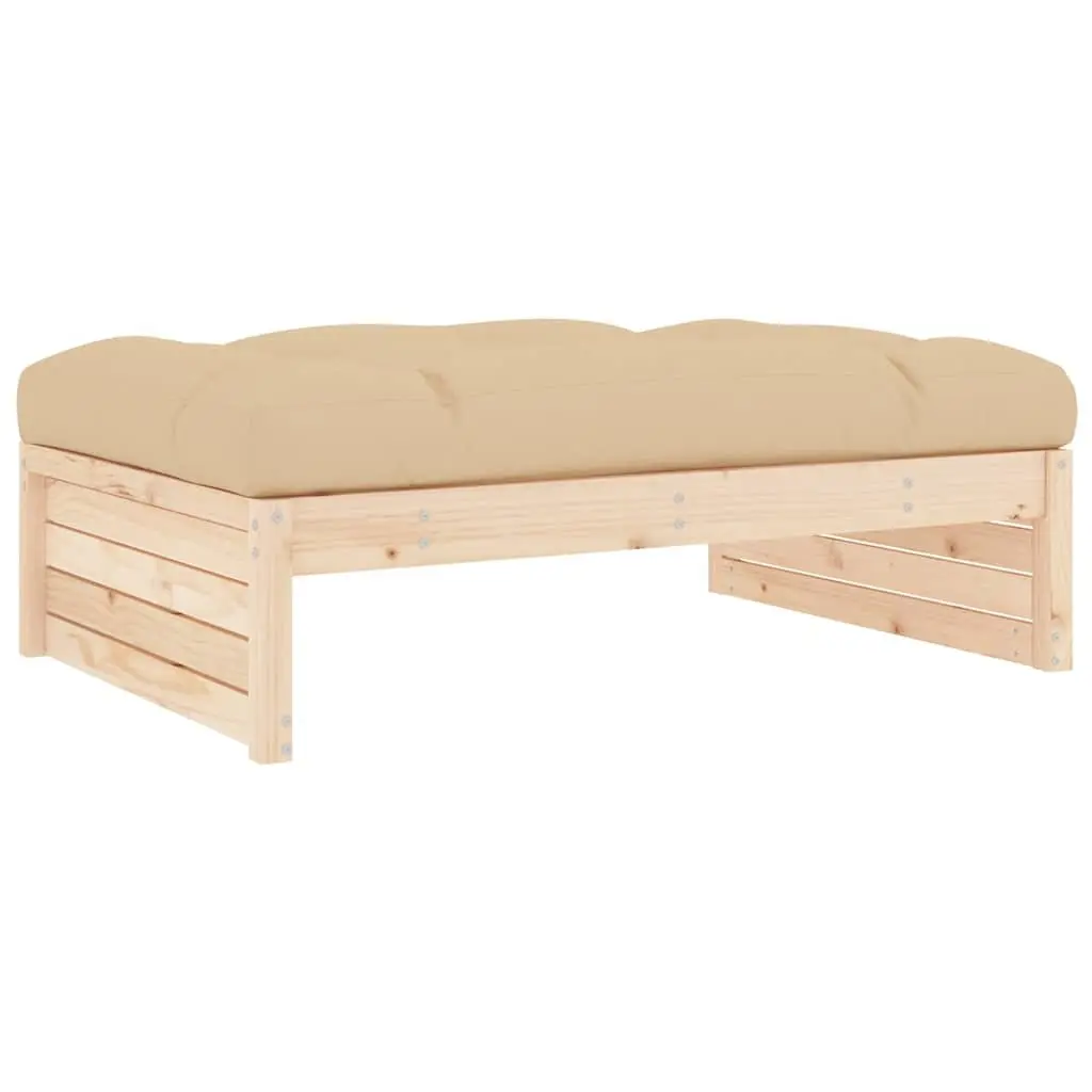 Garden Lounge Set 4 Piece Outdoor Furniture Patio Sofa with Cushions Wood