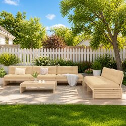 Compact and Stylish 6 Piece Modular Lounge Set