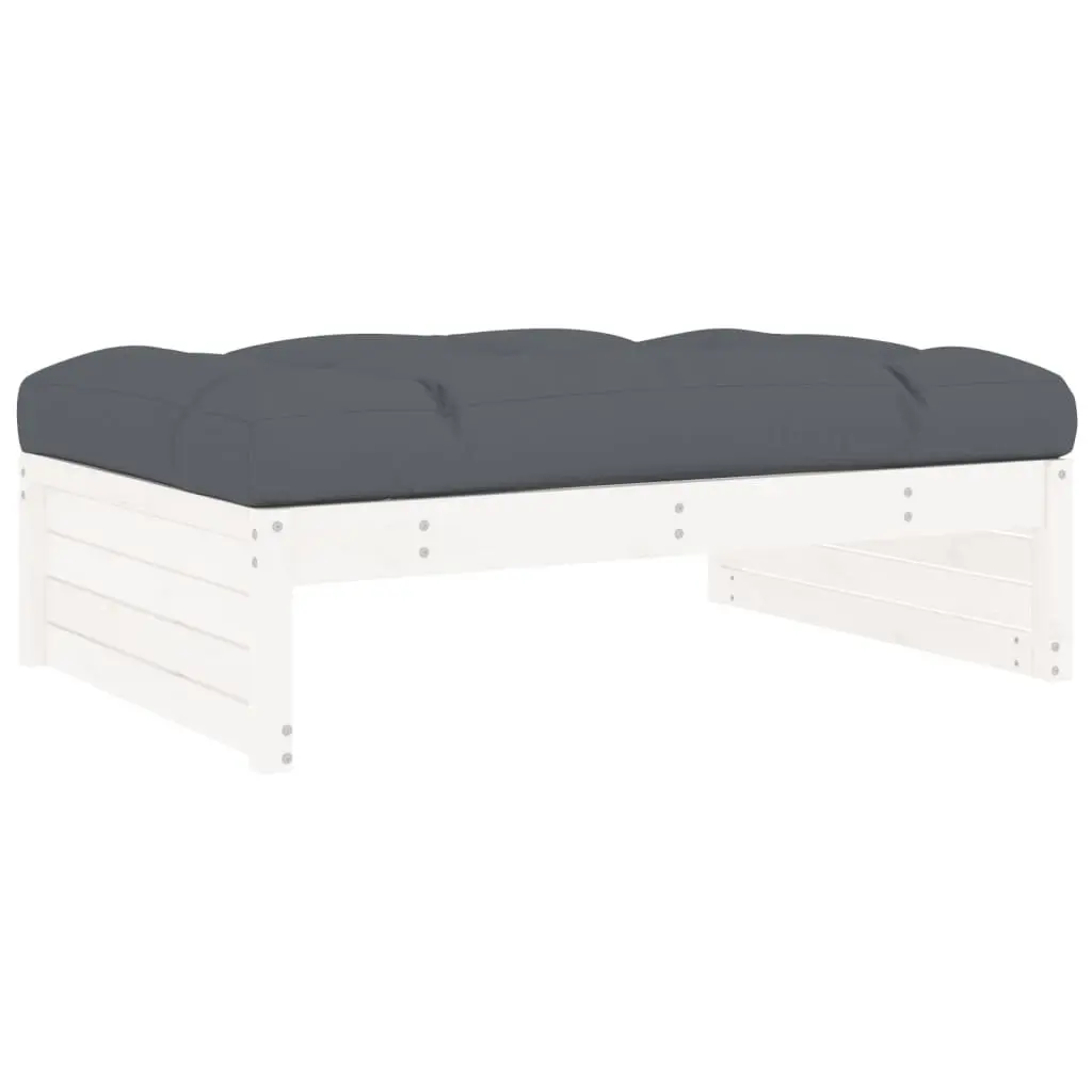 Garden Lounge Set 6 Piece Outdoor Furniture Patio Sofa with Cushions White