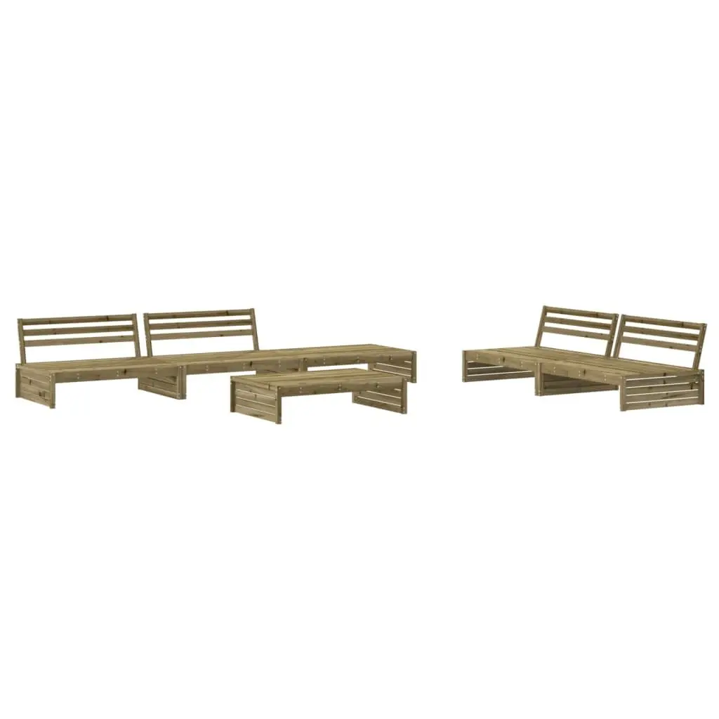 Garden Lounge Set 6 Piece Outdoor Furniture with Cushions Wooden Patio Sofa